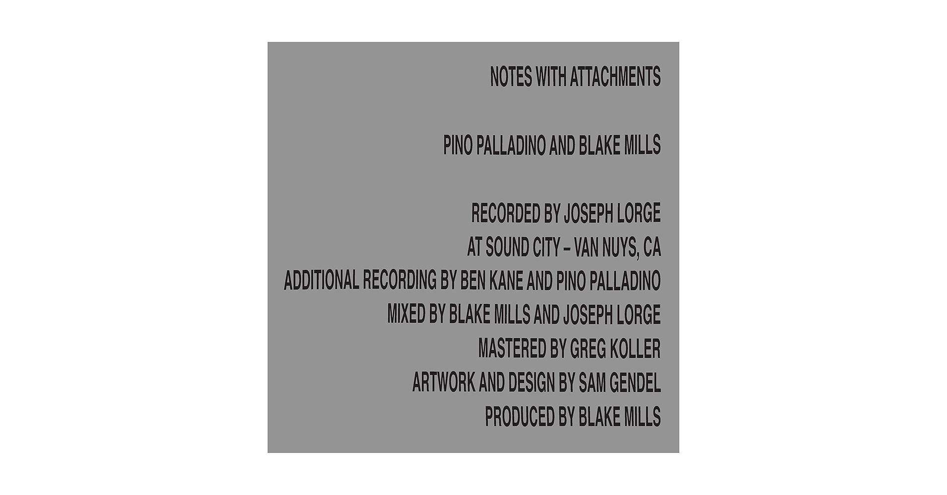 新品!Pino Palladino Notes with Attachments Notes With Attachments CD - Blake Mills Official Shop